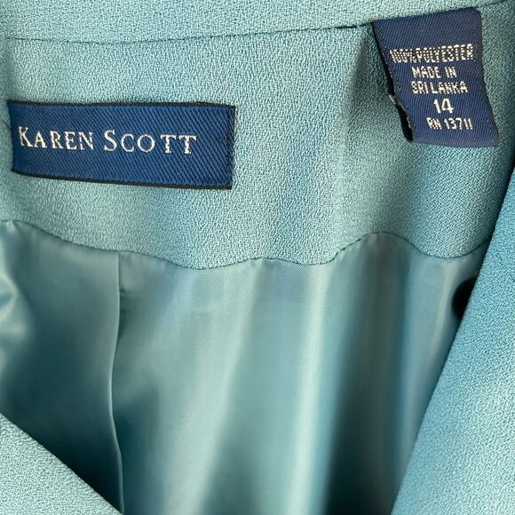 Karen Scott Matching Two Piece Blazer and Dress Size 14 EUC - Picture 5 of 10